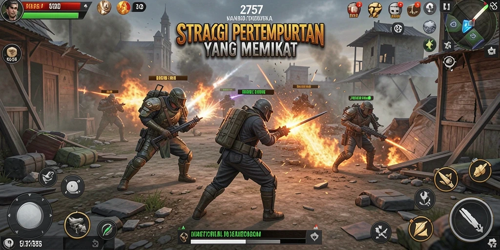 Screenshot utama 2757 menampilkan pertempuran strategis yang mendebarkan.