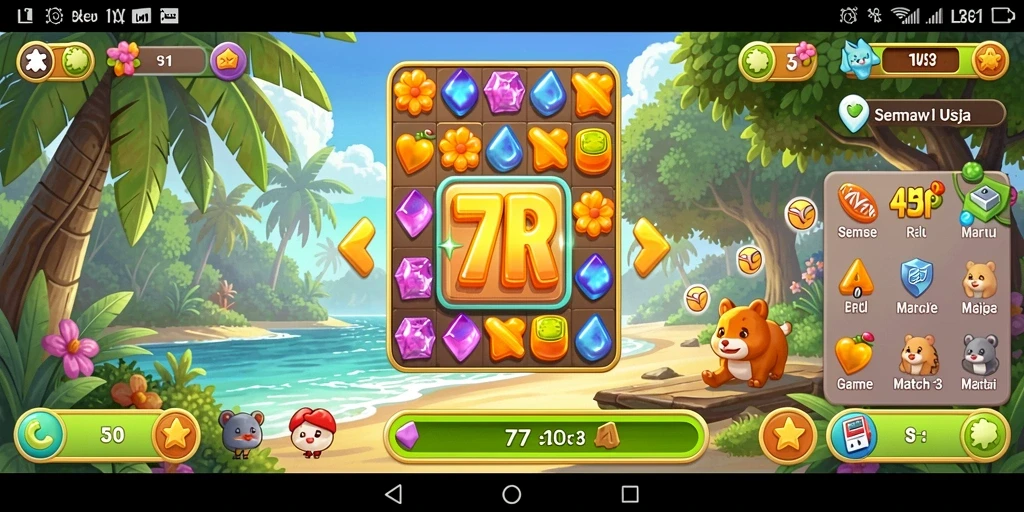 Tampilan menarik gameplay <strong>77RP</strong> dalam aksi mencocokkan elemen.
