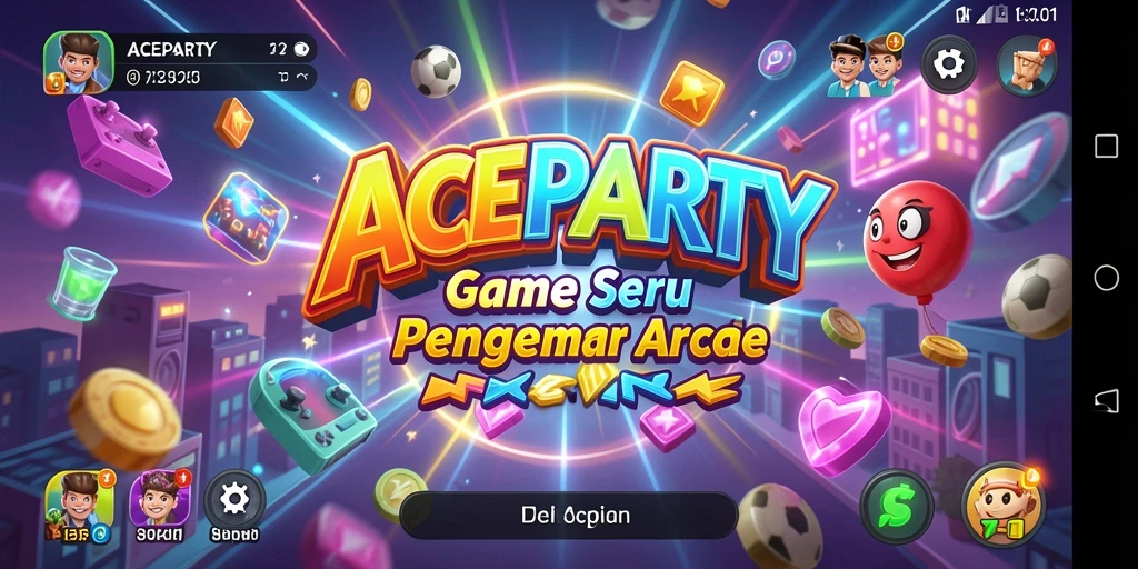Tampilan menarik dari gameplay seru ACEPARTY.