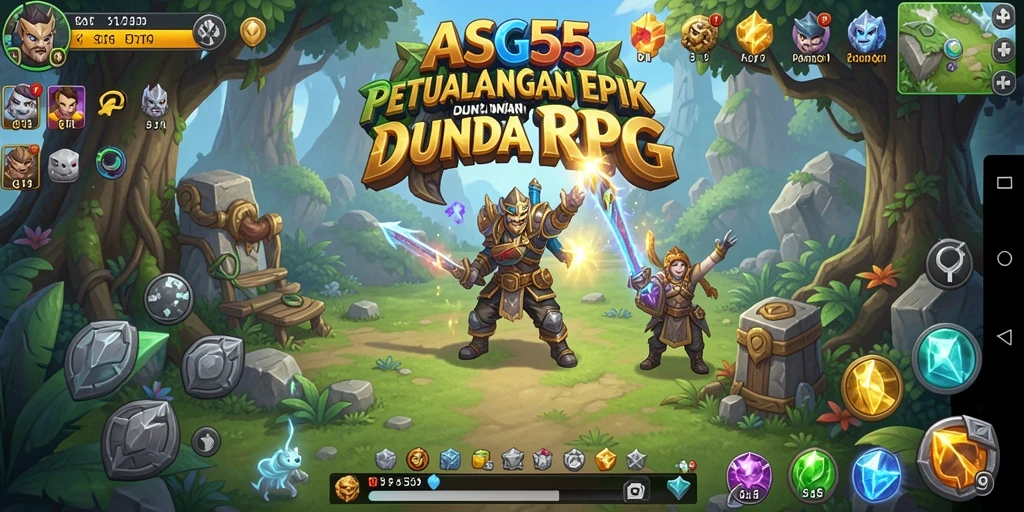 Tampilan gameplay memukau dari petualangan RPG ASG55.