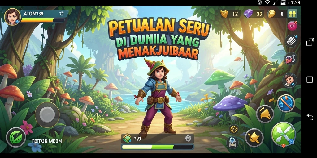 Tampilan gameplay ATOM138 yang menakjubkan dalam dunia petualangan.