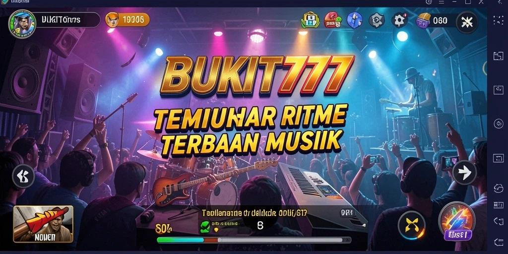 Gameplay interaktif BUKIT777 yang penuh dengan musik dan keseruan.
