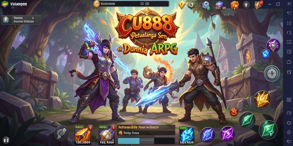 Screenshot utama CU888 menampilkan aksi seru dalam gameplay ARPG.