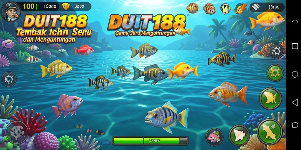 Tampilan gameplay seru dari game Tembak Ikan DUIT188.