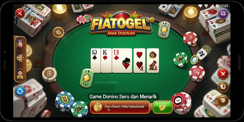 Tampilan seru gameplay Domino di FIATOGEL.