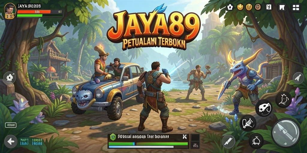 Screenshot gameplay JAYA89 yang menunjukkan dunia terbuka yang luas dan indah.