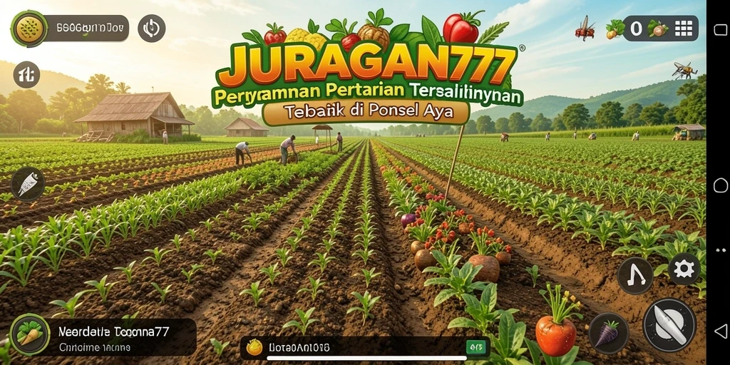 Tampilan gameplay JURAGAN77 yang memikat dengan berbagai aktivitas pertanian.