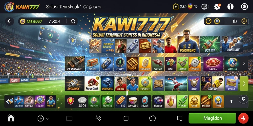 Tampilan menarik dari gameplay taruhan Sportsbook KAWI777.