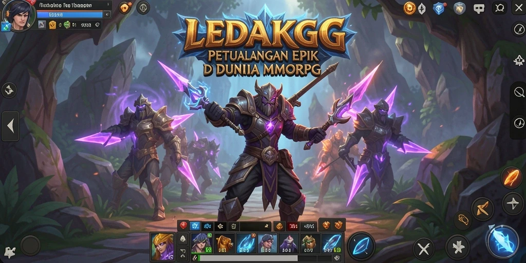 Tampilan gameplay LEDAKGG yang menakjubkan dalam petualangan MMORPG.