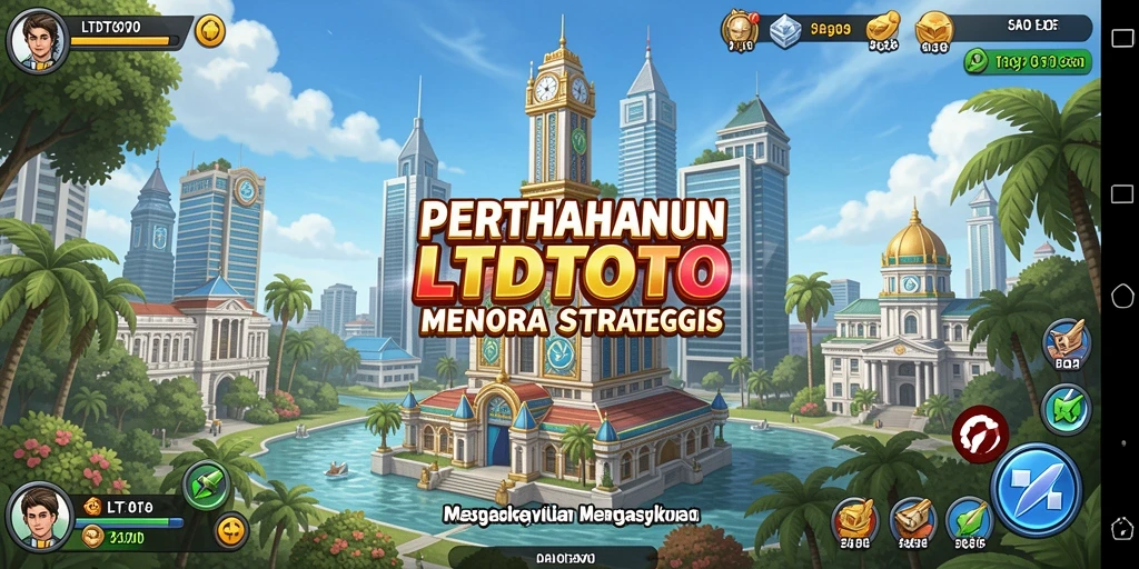 Screenshot gameplay LTDTOTO menampilkan menara yang siap menghadapi gelombang serangan musuh.