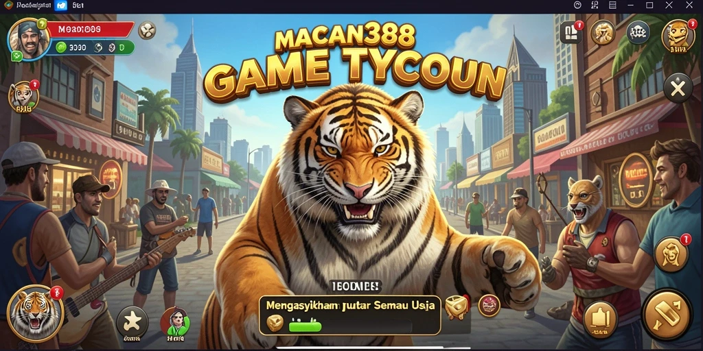 Tampilan gameplay menarik dalam simulasi Tycoon.