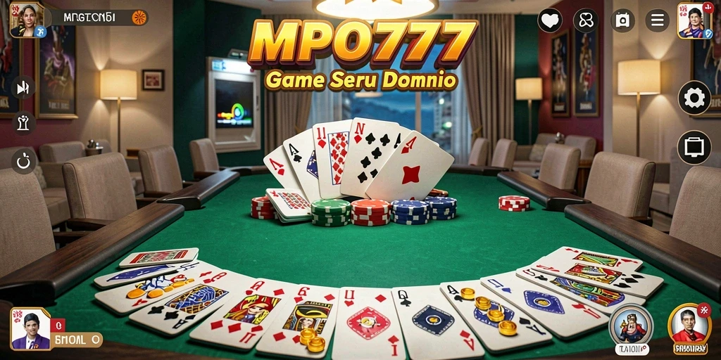Tampilan screenshot utama MPO777 menunjukkan gameplay Domino yang seru.