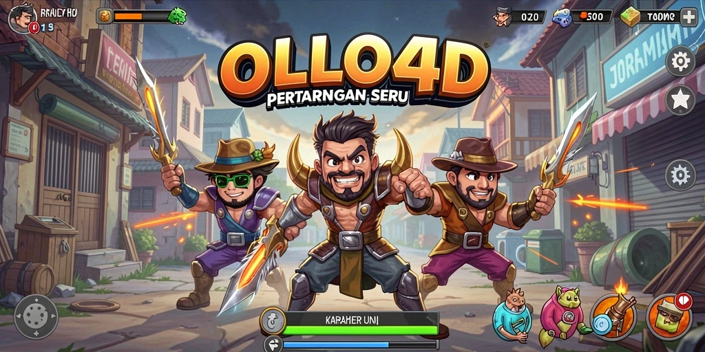 Gameplay pertarungan seru dengan karakter unik di OLLO4D.