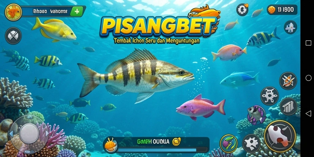 Tangkapan layar PISANGBET menunjukkan keseruan dalam menangkap ikan.