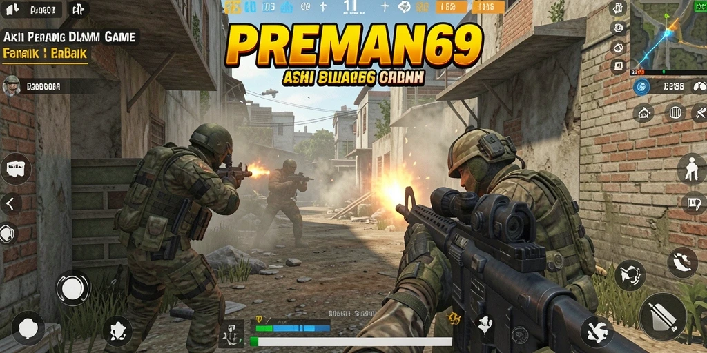 Tampilan menegangkan dari gameplay intense di PREMAN69.