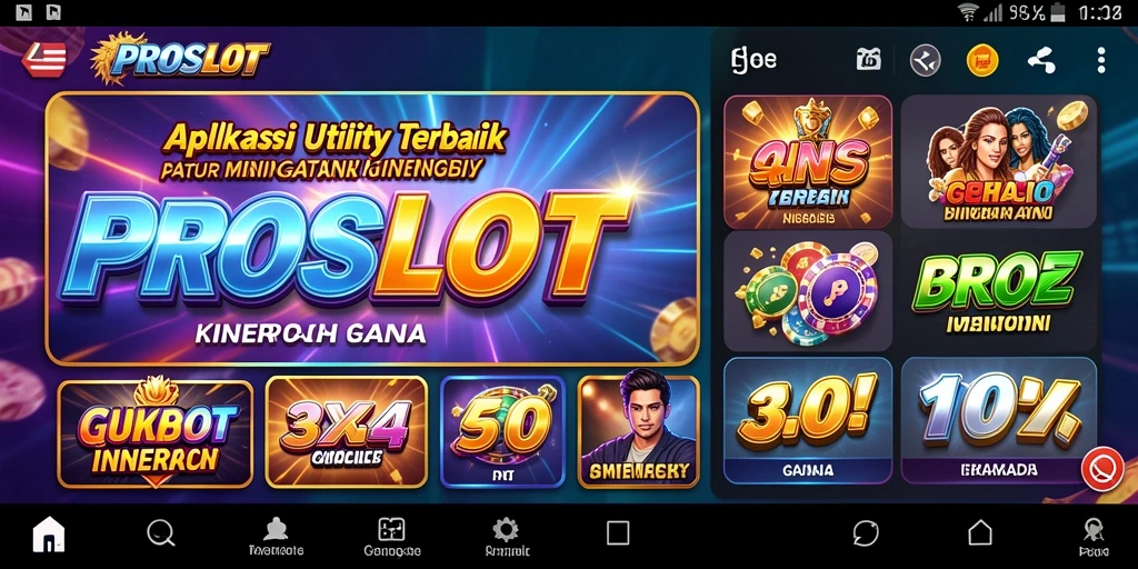 Tampilan antarmuka PROSLOT yang bersih dan informatif.