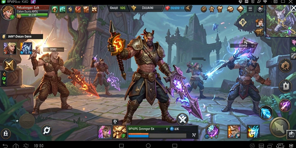 Screenshot RPVIP6 menunjukkan gameplay ARPG yang penuh aksi dan grafis menakjubkan.