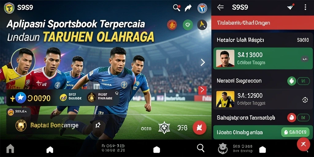 Tampilan gameplay S9S9 yang menampilkan fitur taruhan olahraga.