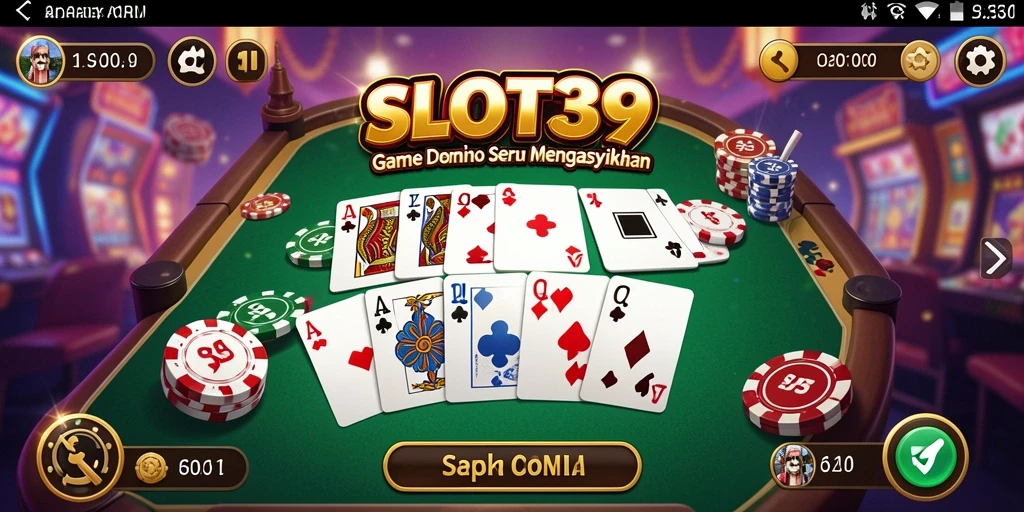 Tangkapan layar utama SLOT39 menampilkan gameplay Domino yang seru.