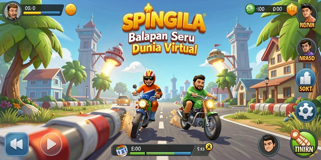 Gameplay Racing seru dengan mobil kustom dan lintasan menchallenging.