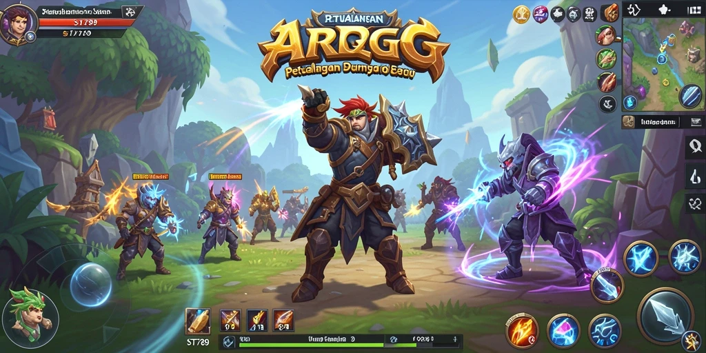 Screenshot gameplay ST789 yang menggambarkan pertarungan epik dalam dunia ARPG.