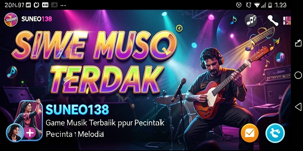 Tangkapan layar utama SUNEO138 menampilkan pengalaman gameplay menyenangkan dengan musik.