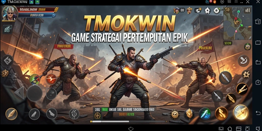 Tampilan menarik dari gameplay TMOKWIN dalam aksi pertempuran strategi.